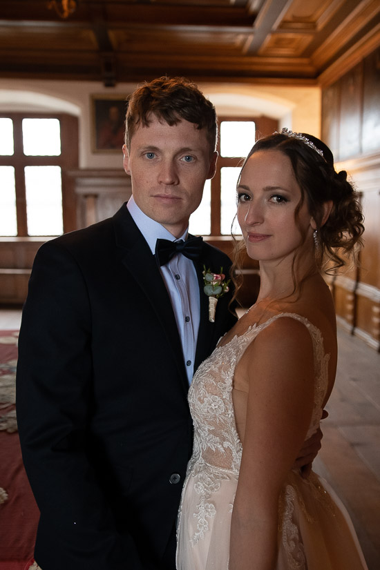 Brautpaar im Rittersaal der Waldburg
